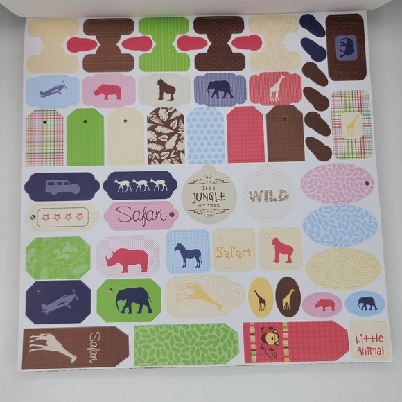 DCWV Animal Crackers Stack Scrapbook Kit 12x12 Cardstock Paper Embellishments - Picture 8 of 10